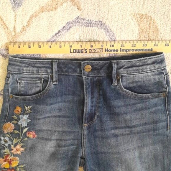 Sundance Driftwood Kelly Embroidered Jeans Womens 28 Bootcut Cottagecore Floral - Picture 6 of 14